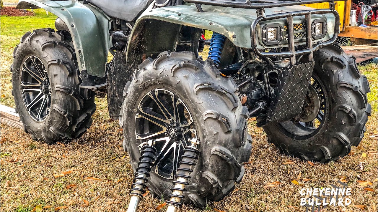 How to lift a Honda Fourtrax 300 with Honda Rancher 420 Shocks