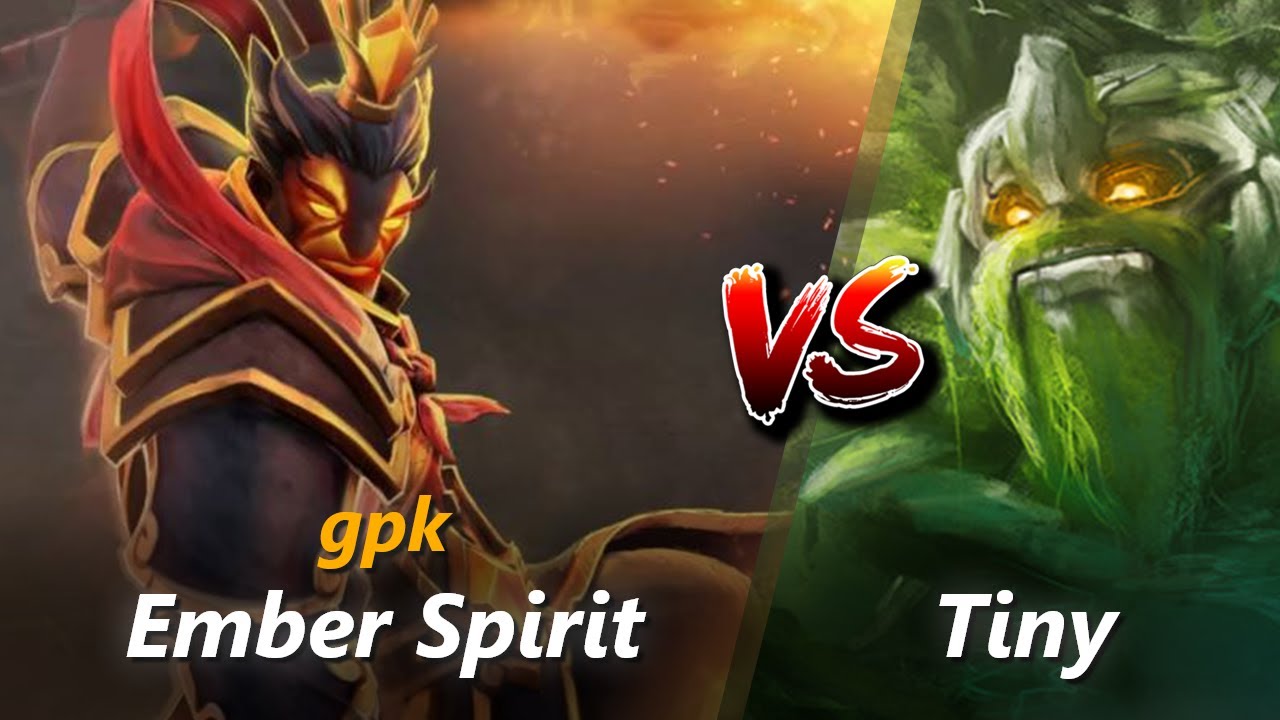 gpk mid Ember Spirit vs Tiny | First 10 minutes