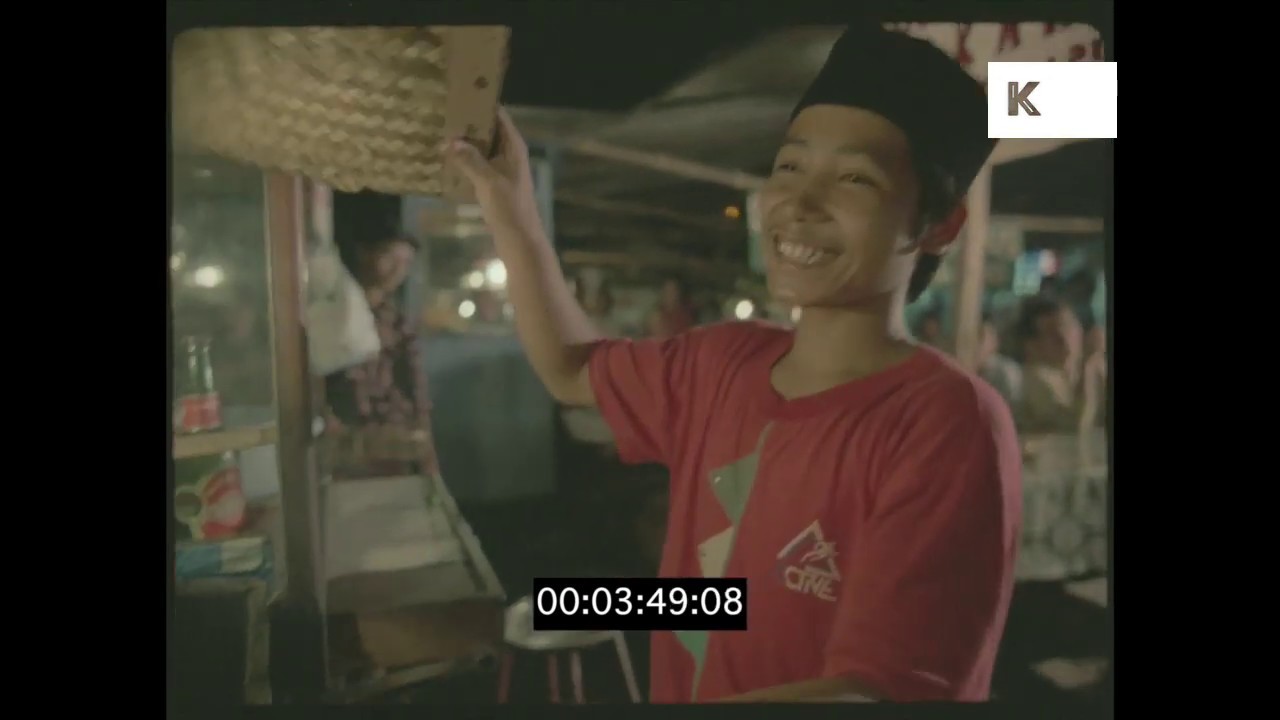 Jakarta Street Food, 1980s Indonesia, HD from 35mm