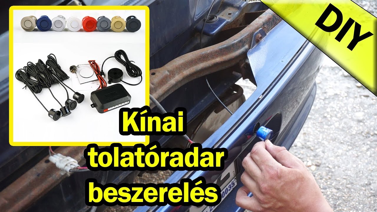 Kínai #tolatóradar beszerelés egyszerűen #házilag | #Parking sensor installation