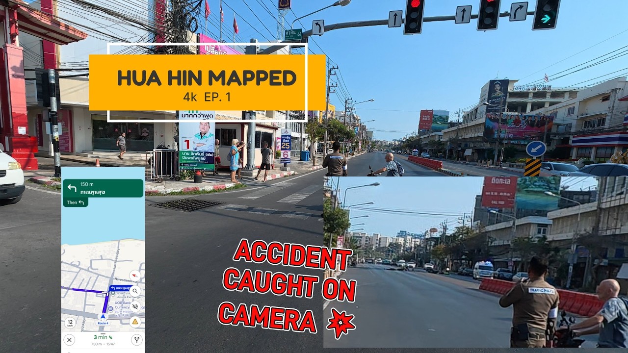 4K POV: Riding through Hua Hin (Watch for the crash)