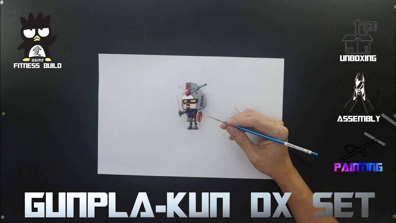 Gunpla Kun DX Set | ASMR Build | Fitness Build | Full Anime painting | Model Kit by Bandai