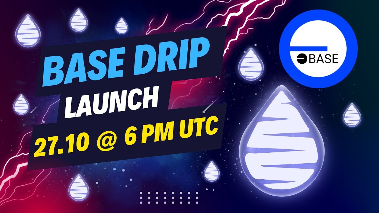 BASE DRIP is Launching 27th OCT @ 6 PM UTC | 1% DAILY in $BDRIP | Pulse Drip Fork on BASE