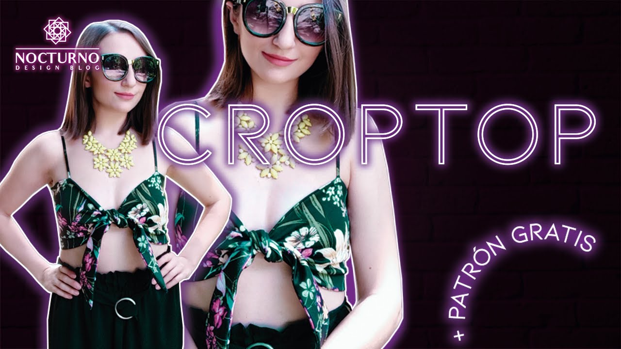 DIY CROP TOP CON NUDO EN EL FRENTE + MOLDE GRATIS