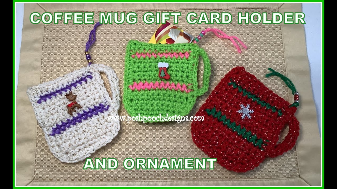FRIDAY FUN DAY! Coffee Mug Gift Card Holder Crochet Pattern