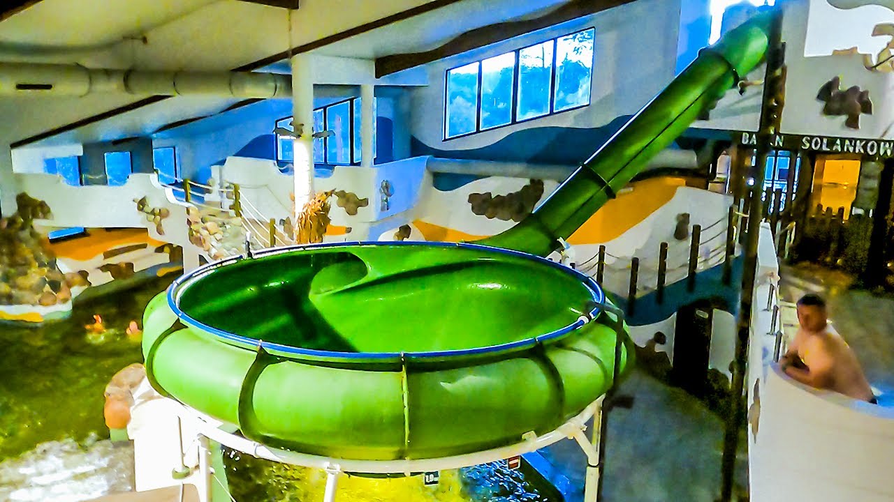 Waterslides at Warmia Park Pluski in Poland