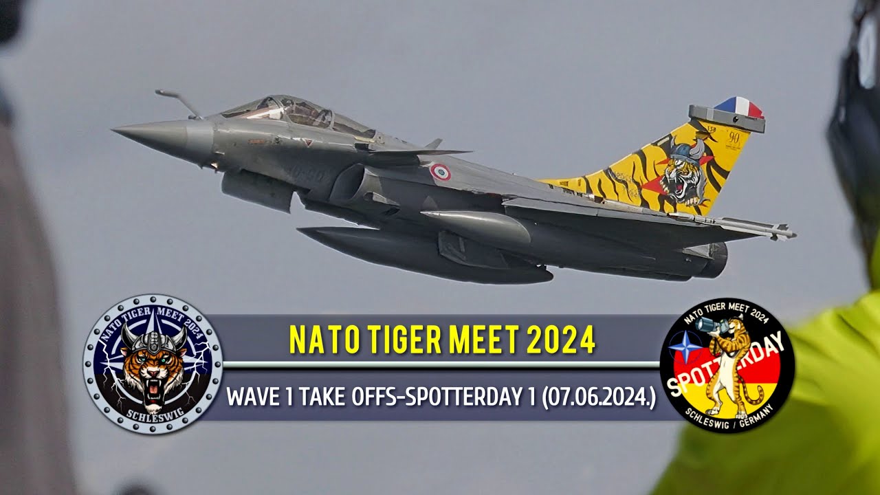4K⁵⁰🛫NATO Tiger Meet 2024-Wave1_Take Offs-Spotterday1 (Schleswig Jagel AFB_ETNS 07.06.2024.)