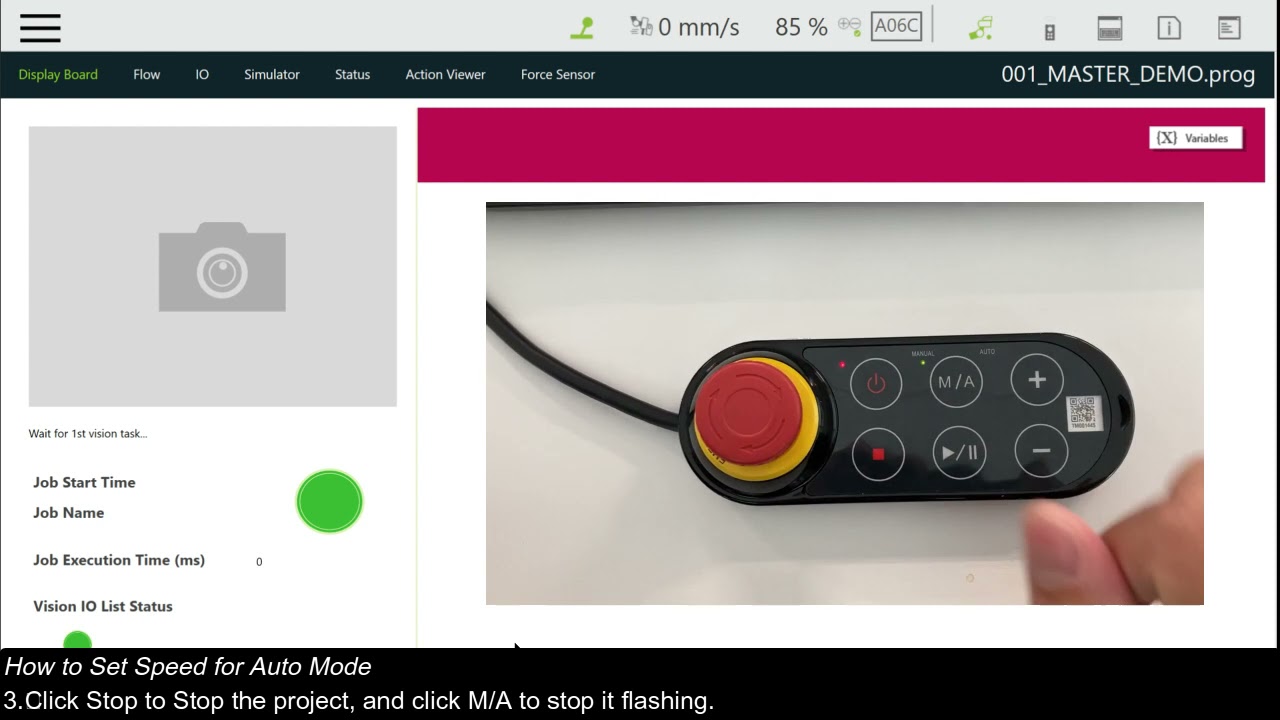 OMRON TM ROBOT TUTORIAL | HOW TO SET AUTO AND MANUAL MODE
