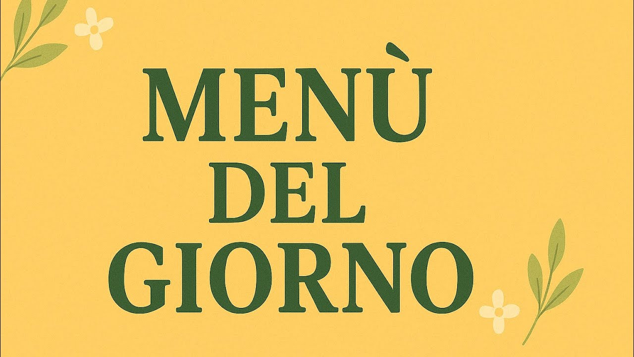 Il menù del giorno PROTEICO