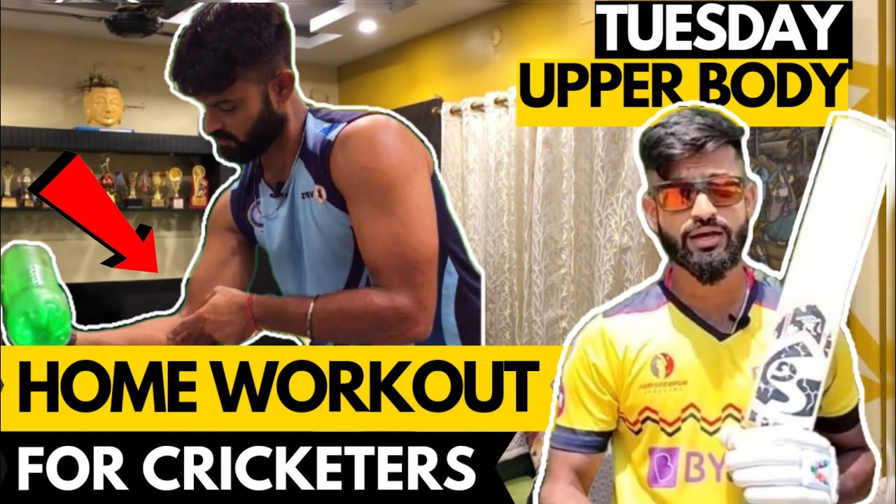 🔴 TUESDAY: Cricketer's BEST Home Workout | Complete UPPER BODY WORKOUT at HOME!