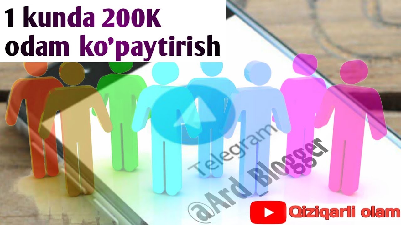 Telegramda odam ko'paytirish kuniga 200000 ta😱 | Телеграмда одам купайтириш кунига 200000 та 😱