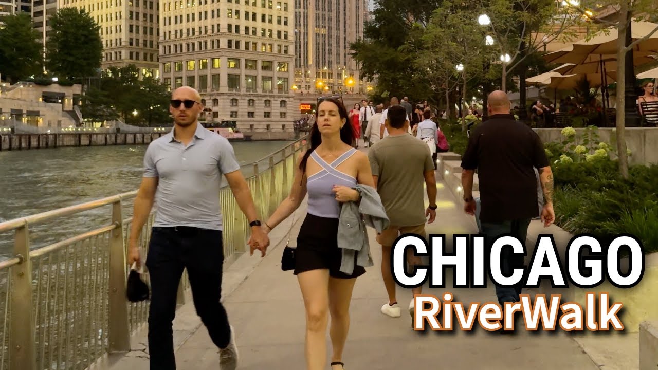 Chicago RiverWalk 😎 Summer Vibe 4K Walking Tour On Thursday | August 7, 2025 |