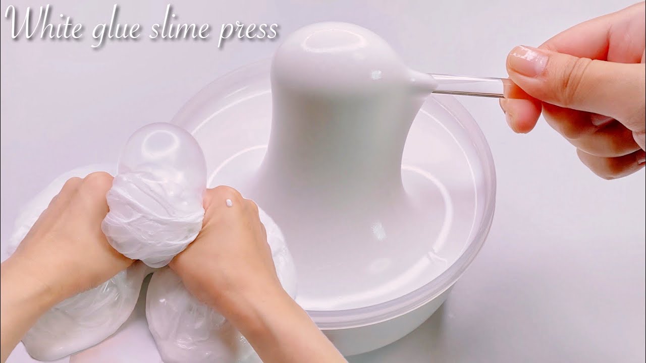 【ASMR】🥛ボンドスライムプレス🥛【音フェチ】White glue slime press