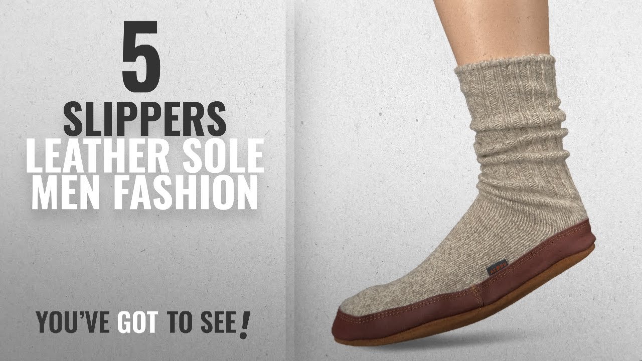 Top 10 Slippers Leather Sole [Men Fashion Winter 2018 ]: ACORN Unisex Sock Slipper, Light Grey Ragg