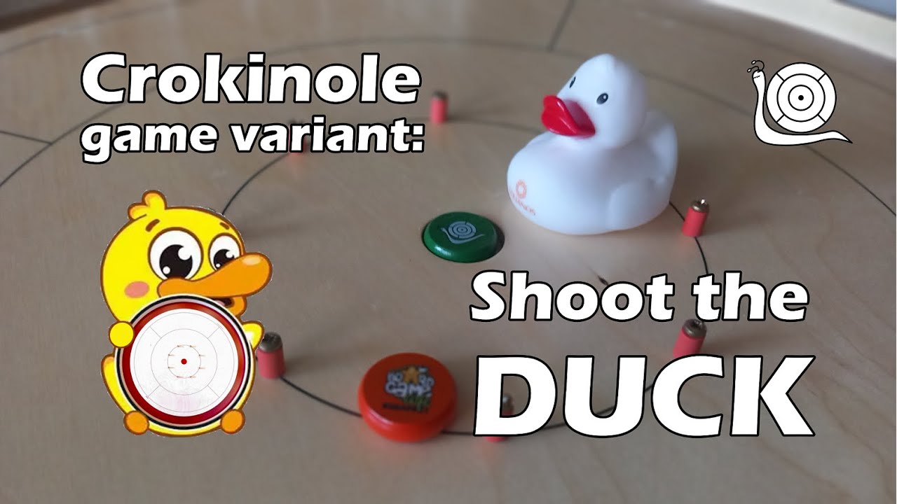 Crokinole game variant: Shoot the (Rubber) Duck