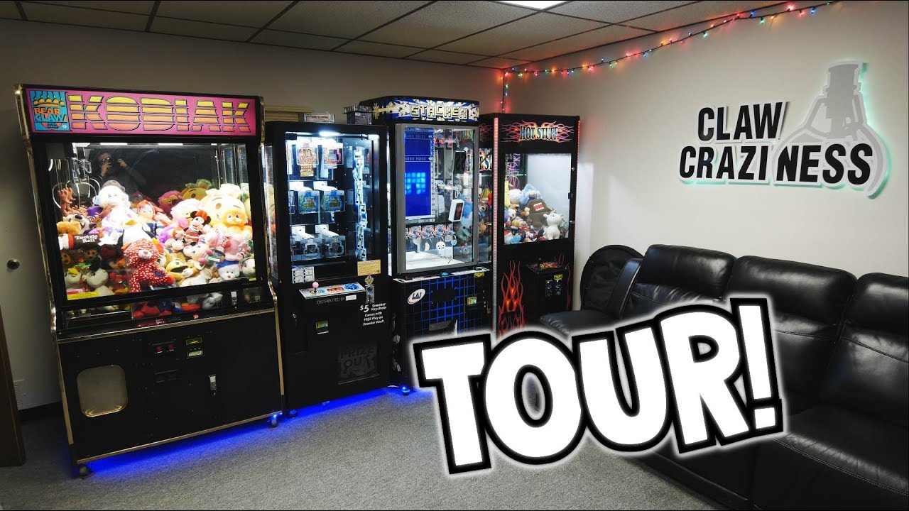 IN HOME ARCADE TOUR! Keymaster, Stacker, Claw Machines!
