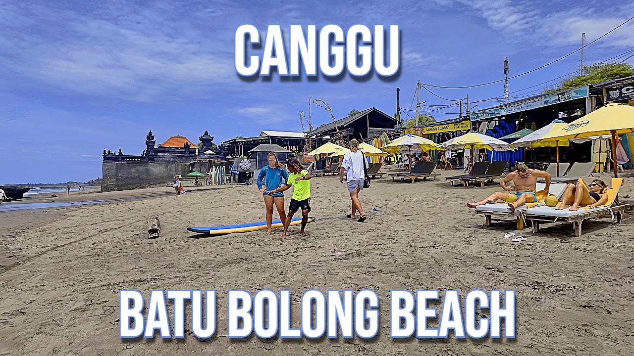 【4K】𝐖𝐀𝐋𝐊 🇮🇩 Morning Walk in Batu Bolong Beach, Canggu Bali Indonesia
