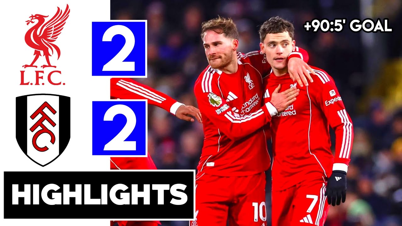 Liverpool vs Fulham 2-2 Highlights & Goals | Florian Wirtz Goal 