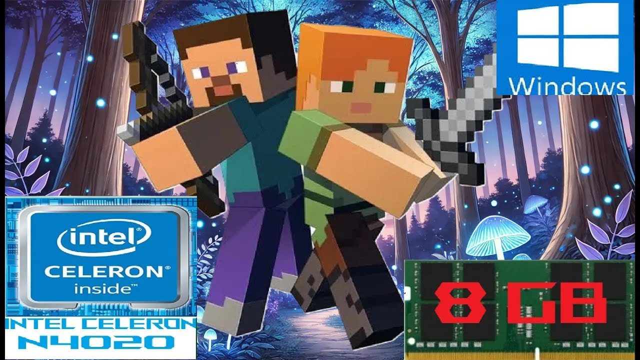 Prueba de Rendimiento de Minecraft Java: Intel Celeron N4020 en Acción y RAM 8 GB en bajos Gráficos