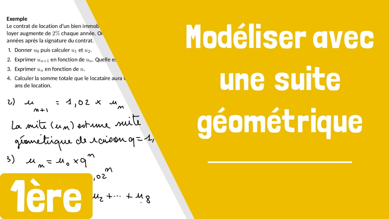 Comment modéliser un phénomène avec une suite géométrique ?