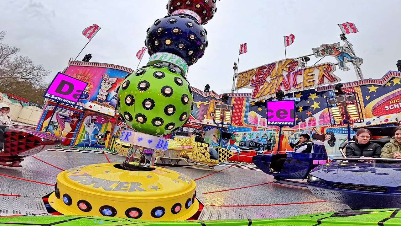 Break Dancer - Schramm (Onride) Video mit NEUEN Gondeln Frühjahrs Dippemess Frankfurt 2024