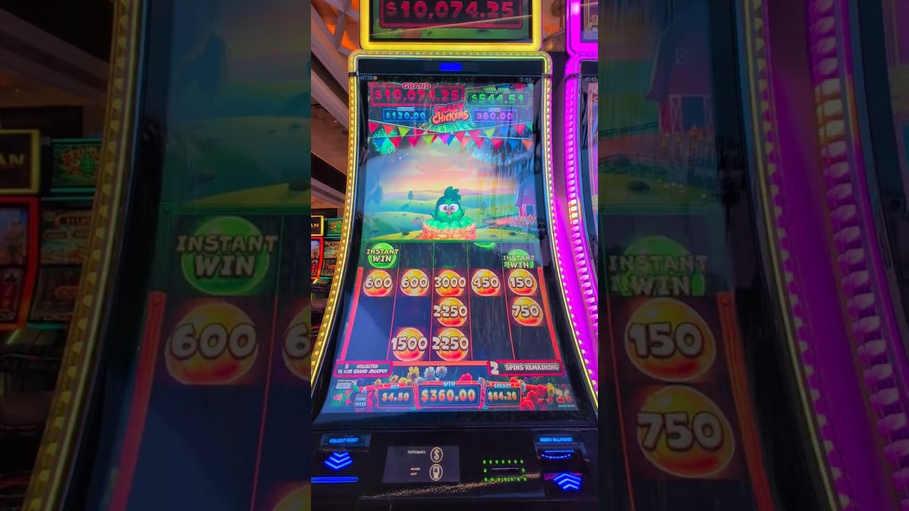 Crazy Chickens Peppermill Casino green Chick BONUS 