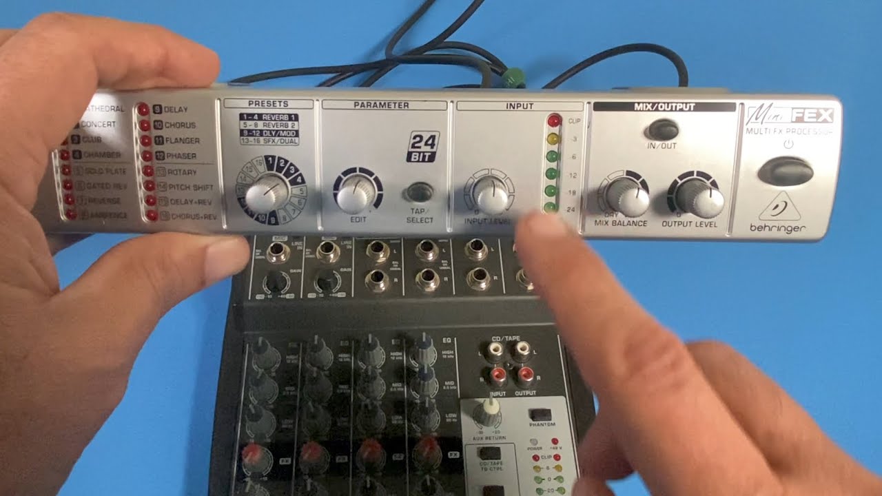 Как подключить процессор голосовых эффектов к USB-микшерам Behringer Xenyx 802 и X1204