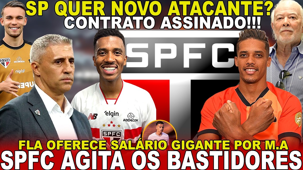 ACERTADO!!! SPFC FECHA ACORDO! JOGADOR ASSINA ATÉ 2030 | OFERTA DO FLA POR M.A | PEDRINHO CHEGANDO?