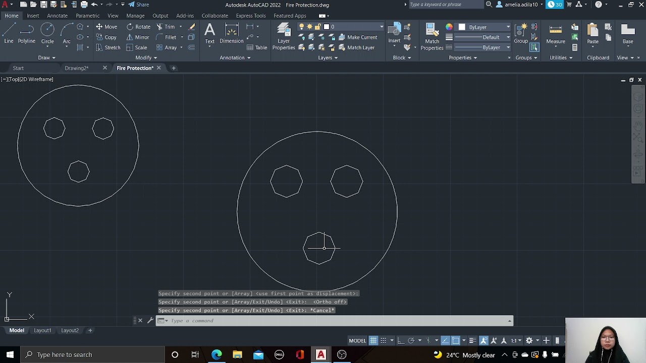 BASEMENT FLOOR PLAN ( AUTOCAD ) - GROUP PROJECT