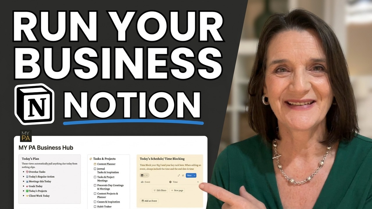 How I Use Notion to Run My Entire Business | MY PA Business Hub