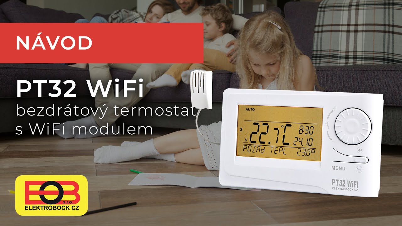 Prostorový termostat s WiFi modulem PT32 WiFi nastavení | Firmy Elektrobock CZ s.r.o.