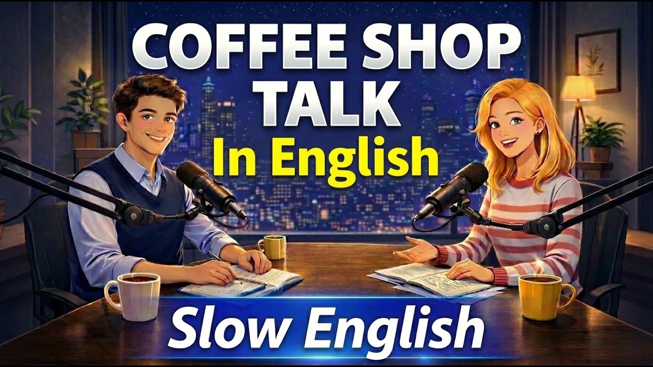 English Listening Practice – Coffee Shop Talk | Slow American Conversation