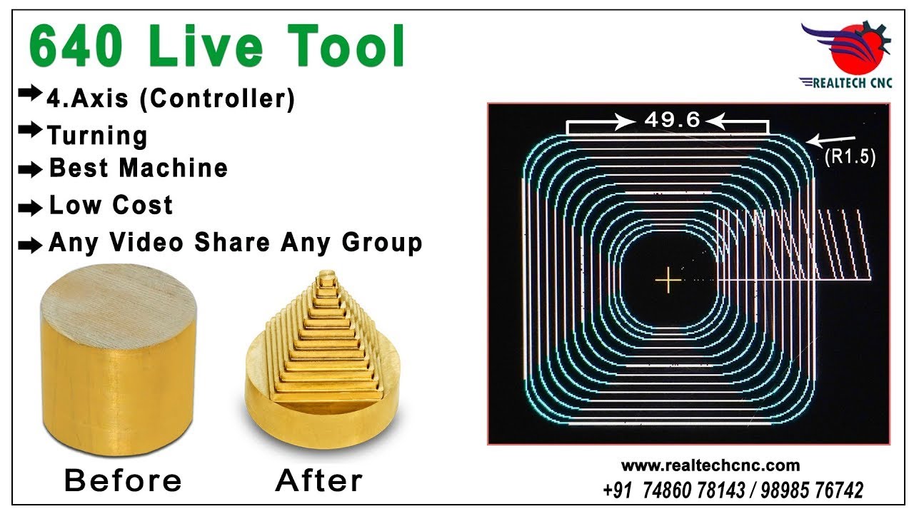 Hex Towers  Live Tool | RealTech CNC Machine VD-175