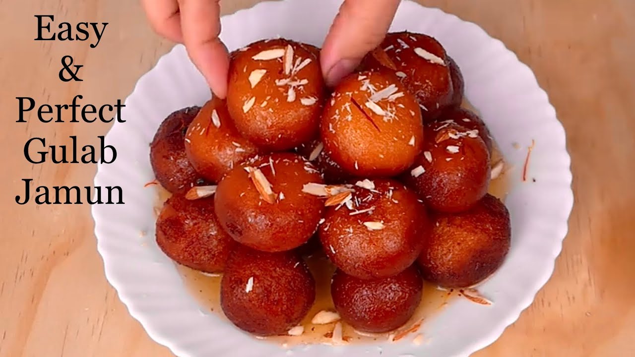Easy & Perfect Gulab Jamun Recipe گلاب جامن به طریقه عالی و آسان Indian Sweet Gulab Jamun Recipe