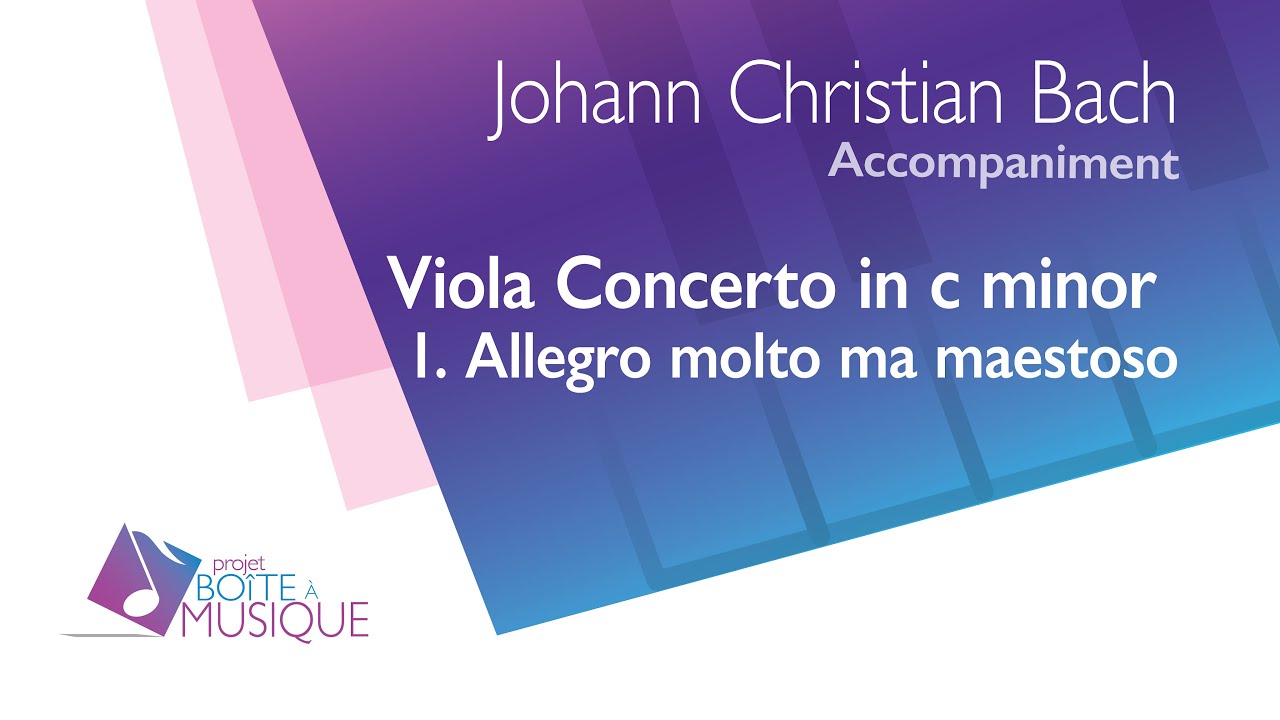 J.Ch.Bach/H.Casadesus Concerto en ut mineur pour alto, violon ou violoncelle (accompagnement piano)
