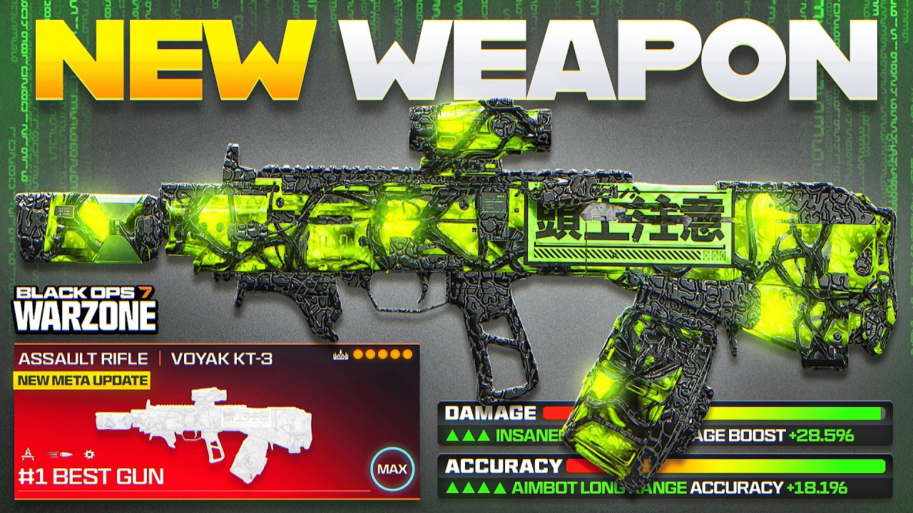 the *NEW* BROKEN VOYAK KT-3 META LOADOUT in WARZONE BO7! (Best Warzone AR Meta Loadout)