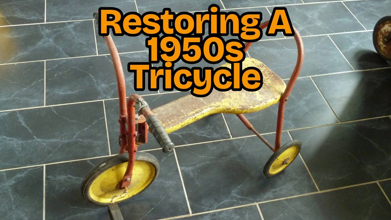 Vintage Rusty 1950s Toddlers Tricycle Restoration Jet Ace