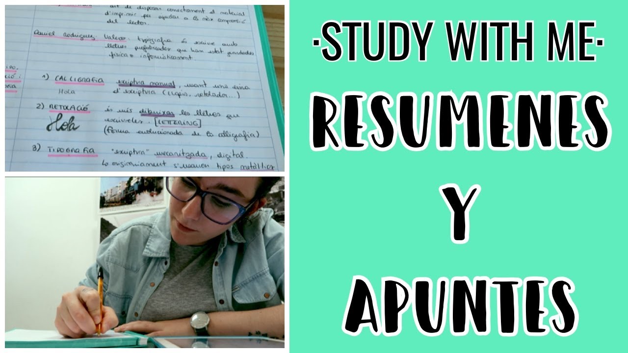 Preparando los apuntes y resúmenes de tipografía · STUDY WITH ME #8 | Christine Hug