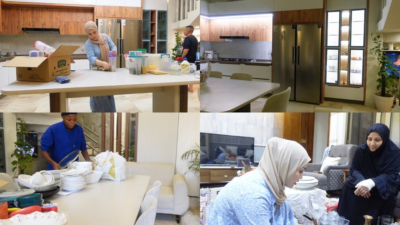 اجتي مساعده وياي على شغل البيت😵‍💫نتيجه المطبخ🤩