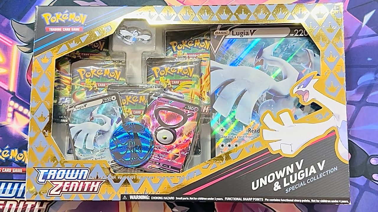 Opening 2 Pokemon Crown Zenith Unown V & Lugia V Special Collection Boxes