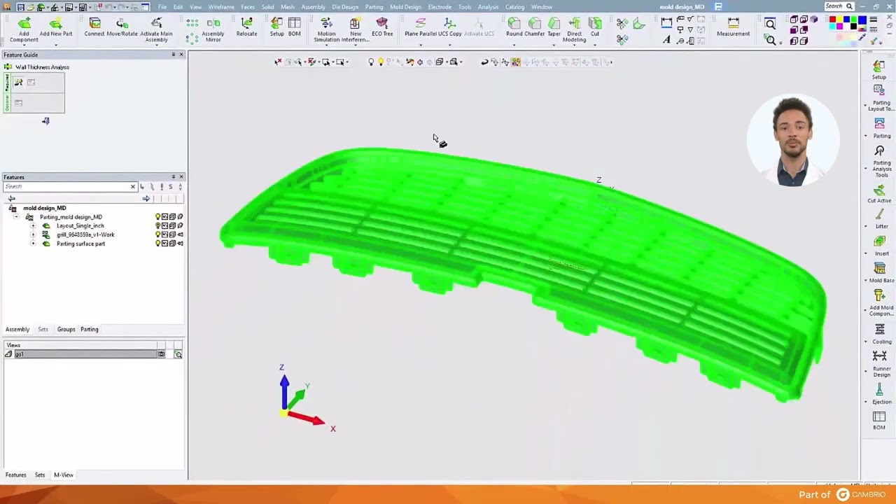 Part Analysis-Tutorial #1- MOLD Design Video Series Cimatron