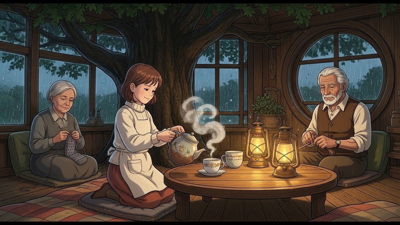 Rain Whisper in a Cozy Treehouse | Chamomile Tea & Family | ASMR Slice of Life Story