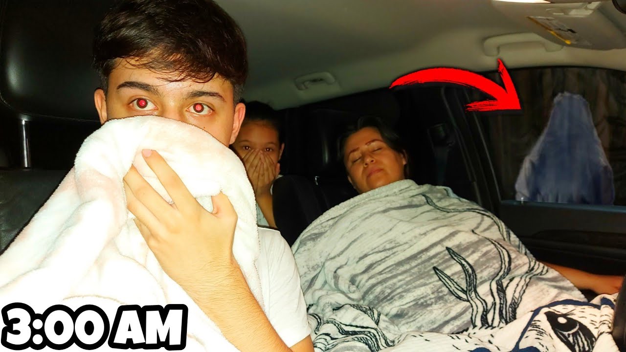 PASAMOS UNA NOCHE EN MI AUTO Y ESTO FUE LO QUE GRABE... 😱
