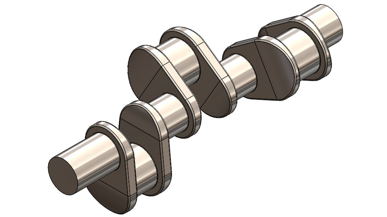 ⚡SOLIDWORKS TUTORIAL #25 || Design a Crank shaft in solidworks.