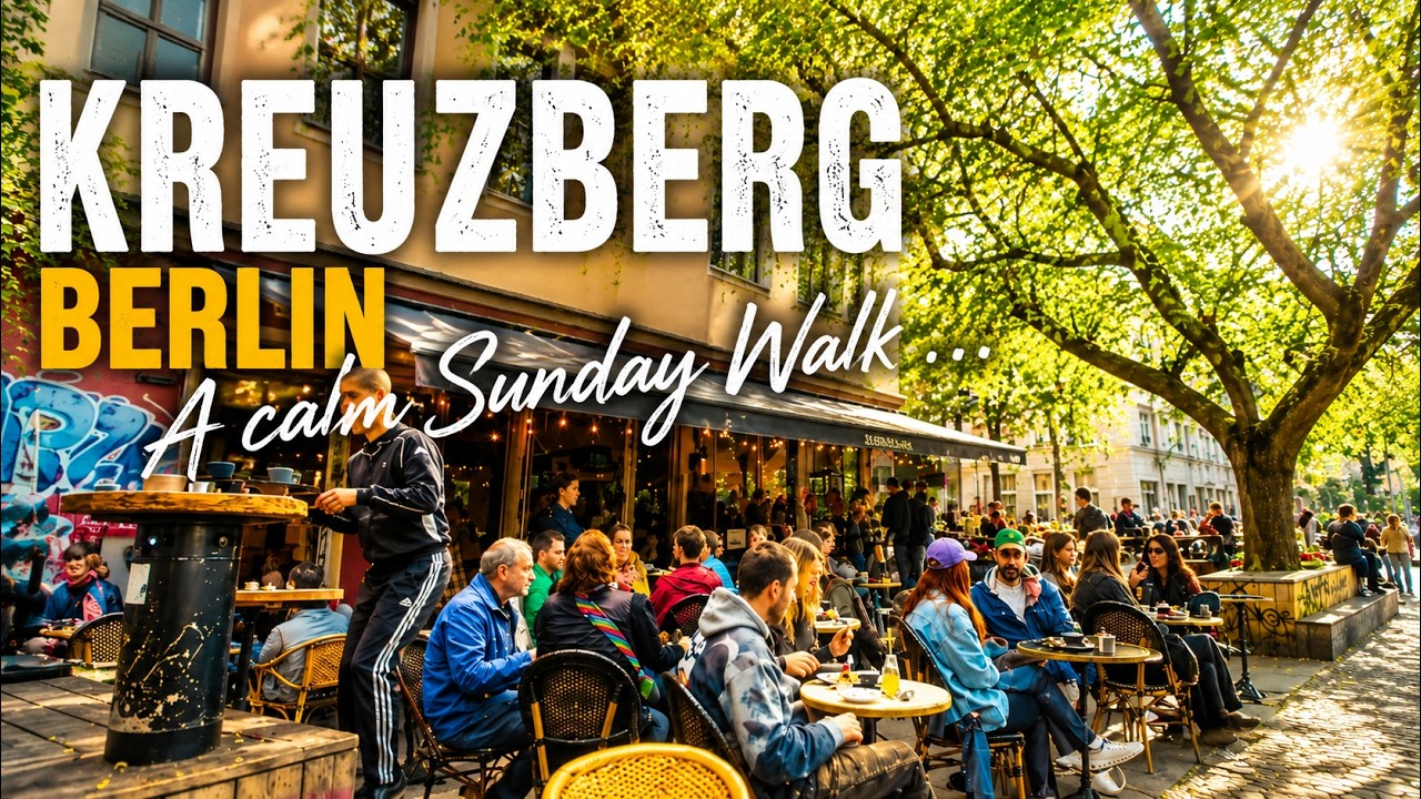 BERLIN KREUZBERG 🇩🇪 Calm Sunday Nature Walk along Maybachufer & Landwehrkanal | 4K Walking Tour