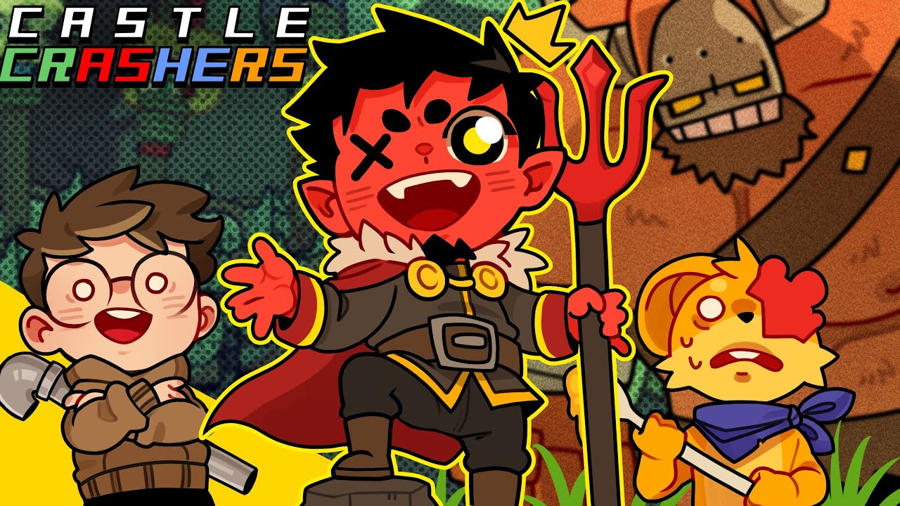 WE ARE PLAYABLE CHARACTERS IN CASTLE CRASHERS!!!!!!!!!!!
