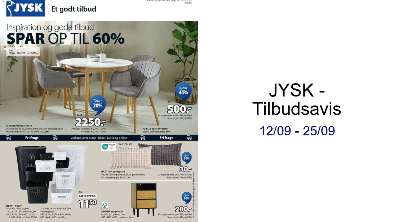 JYSK - Tilbudsavis 12/09 - 25/09
