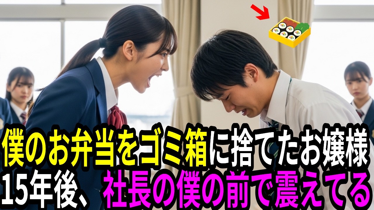 学生時代に僕をいじめていたお嬢様…15年後、社長になった僕の前で膝をついた