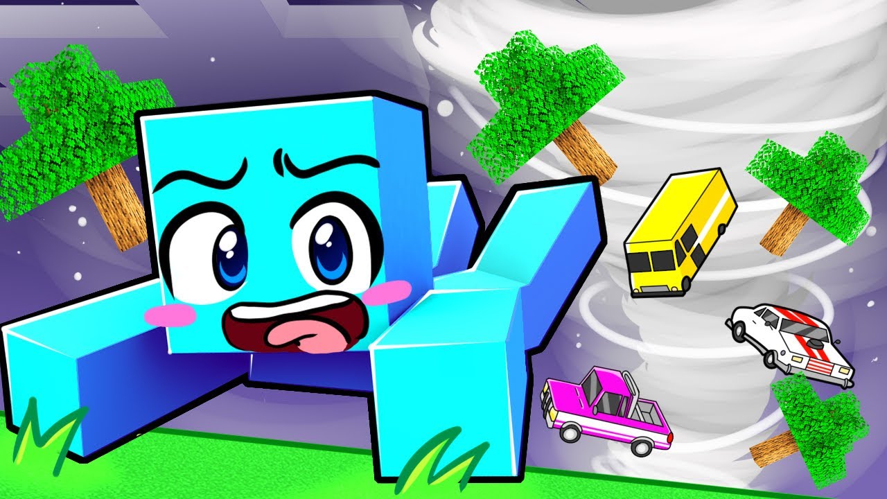 Sobreviviendo a un Tornado de MÁXIMO NIVEL en Minecraft!