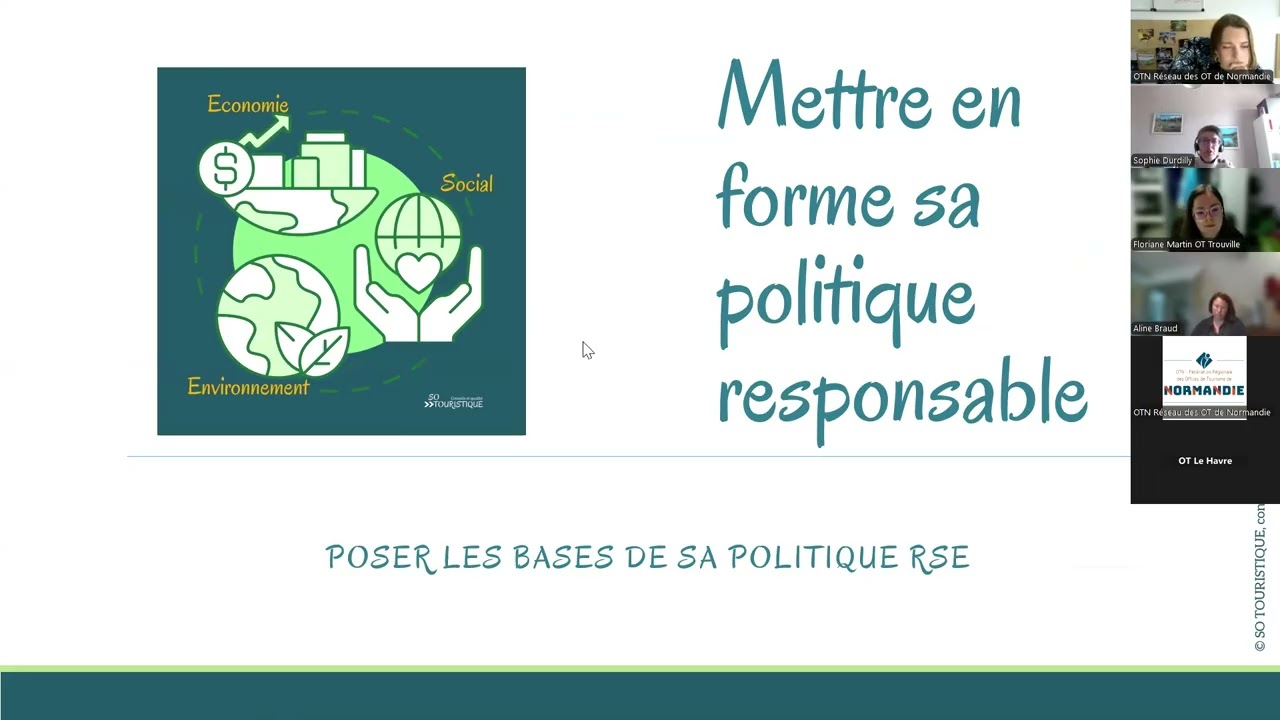 Webinaire : Formaliser son projet d'acteur Tourisme Durable